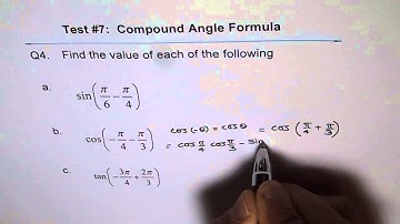 Compound Angle Formula Test Q4
