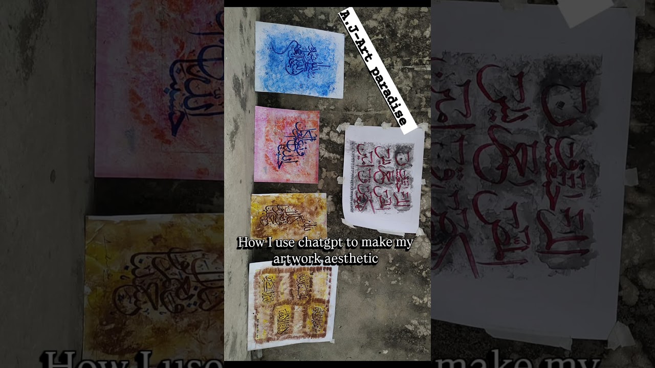 Handmade Arabic Calligraphy Painting That Speaks to the Heart#viralshort