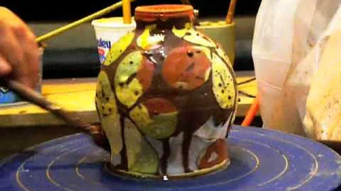 Steven Colby - reductive glazing demo ; October 2o1o