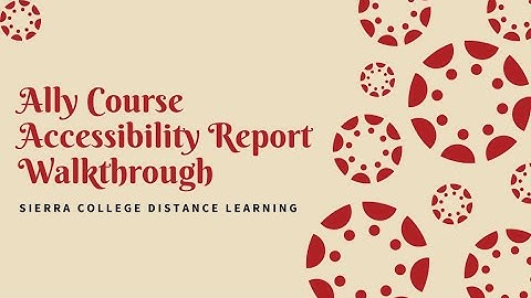 Ally Course Accessibility Report Walkthrough