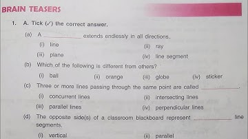 Dav Class 6 Math Chapter 8 Brain Teasers  || Basic Geometrical Concepts || @madhubanclasses