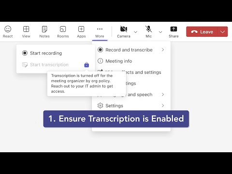 How to Download Transcript from Microsoft Teams - BrightWork 365 - video from BrightWork