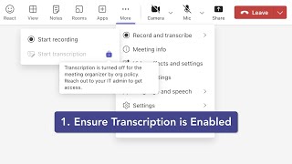 How to Download Transcript from Microsoft Teams - BrightWork 365