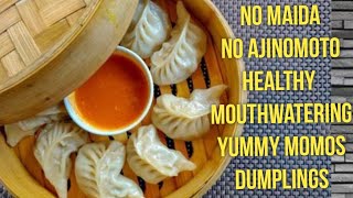 Chinese Dumplings Recipe / Momo Recipe / Chicken Momos /Meat Momos / No Ajinomoto / No Maida