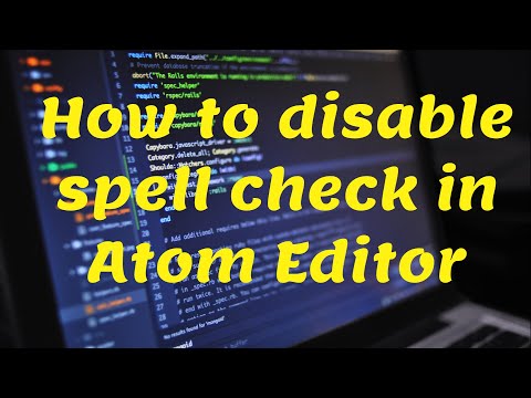 How to disable spell check in Atom Editor