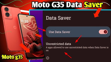 Moto G35 Data Saver Settings // Moto G35 Use Data Saver
