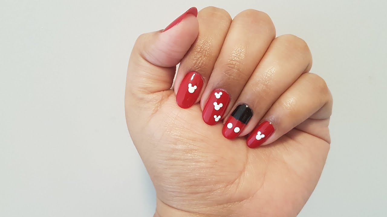 6. Mickey Mouse Nail Art for Short Nails - wide 3