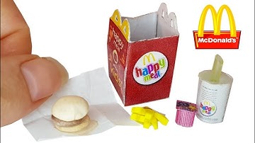 DIY Miniature ✫ Happy Meal (McDonalds) ✫ Tutorial | Crafts