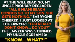 At the Will Reading, My Uncle Tried to Cut Me Out, But I Smiled: “Lawyer… You Really Don’t Know?”