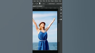 Change Dress Color in Photoshop - Short Photoshop Tutorial #shorts