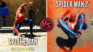 Spider-Man 2 vs Spider-Man Remastered (PS5) | Physics, Load Times \& Details Comparison