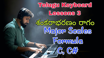 Telugu Keyboard Lesson 3 | Introduction to Raagas & Major Scales C & C# |