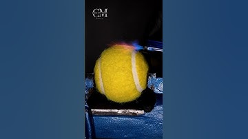 Tennis ball Vs Fire Torch #asmr #satisfying  #experiment #closeup #relaxing #macro #relax #shorts
