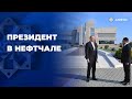 Президент Ильхам Алиев совершил поездку в Нефтчалинский район