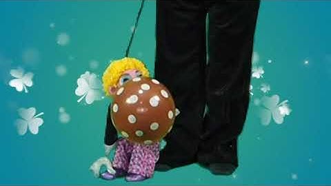 Balloon blowing marionette