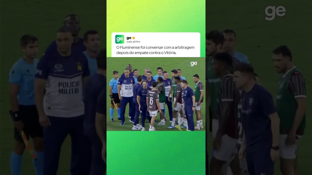 EQUIPE TRICOLOR CONVERSA COM A ARBITRAGEM APÓS O APITO FINAL | #shorts | ge.globo