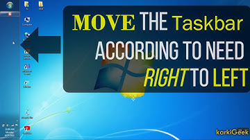How to Move Taskbar Bottom to Left in Windows 7 | karkiGeek