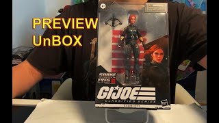 PREVIEW UnBOX GI JOE SCARLETT HASBRO SNAKE EYES GIJOE ORIGINS MOVIES