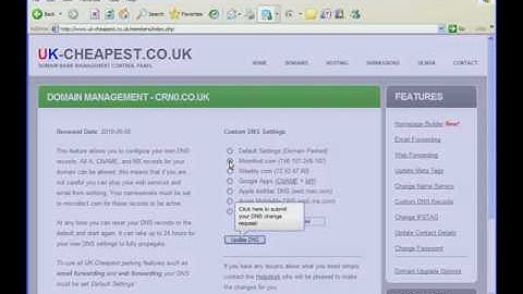 How to connect your Domain Name DNS to Moonfruit.com