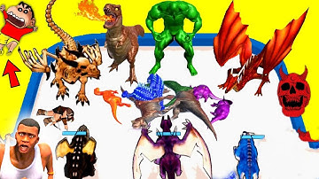 SHINCHAN and CHOP Training DINOSAURS ARMY in Merge Master Dinosaur Fusion Android Gameplay In Hindi