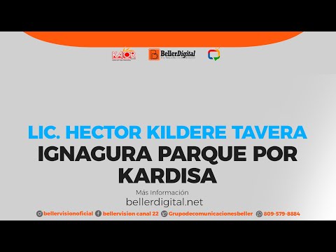 Lic. Héctor Kildere Taveras inauguración parque Construido por Kardisa