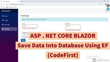 ASP .Net Core Blazor Crud Operation