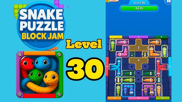 Snake puzzle block jam level 30 solution walkthrough 