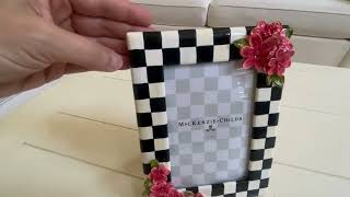 MacKenzie-Childs Courtly Check 4x6 Picture Frame Review — Elegant Hand-Painted Floral Photo Frame