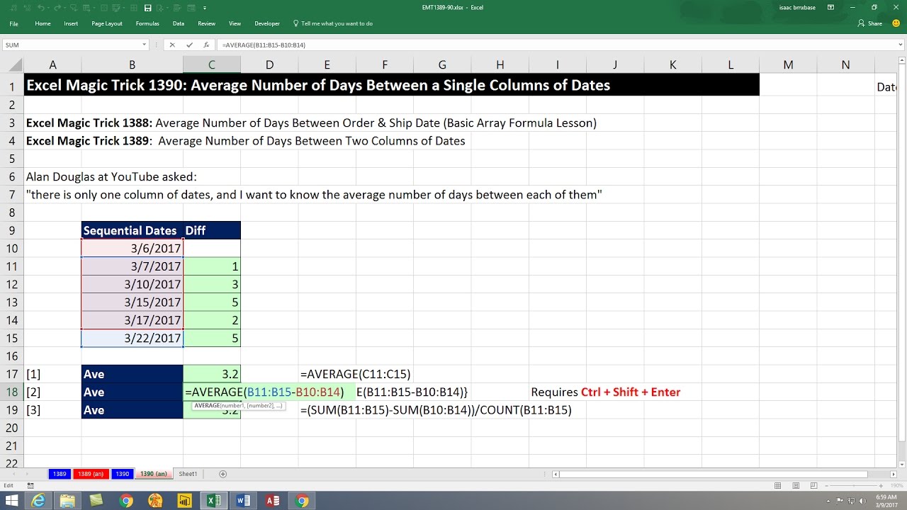 Average Excluding Min and MAX Values. TRIMMEAN function. 6 Formula Examples. EMT 1744