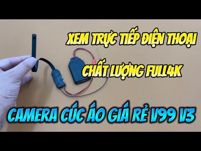 Camera Siêu Nhỏ Giá Rẻ V99 V3 Wifi Full4K , Camera Cúc Áo V99 V3 Xem Trực Tiếp Điện Thoại Pin 10h