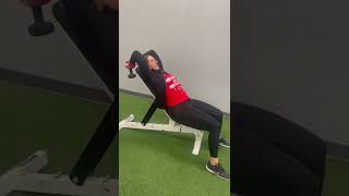 Decline bench Tricep extensions