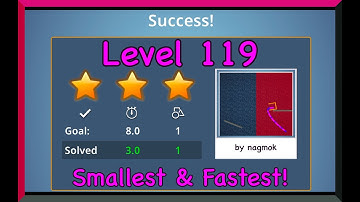 Brain It On! Level 119 Smallest & Fastest! three stars by nagmok