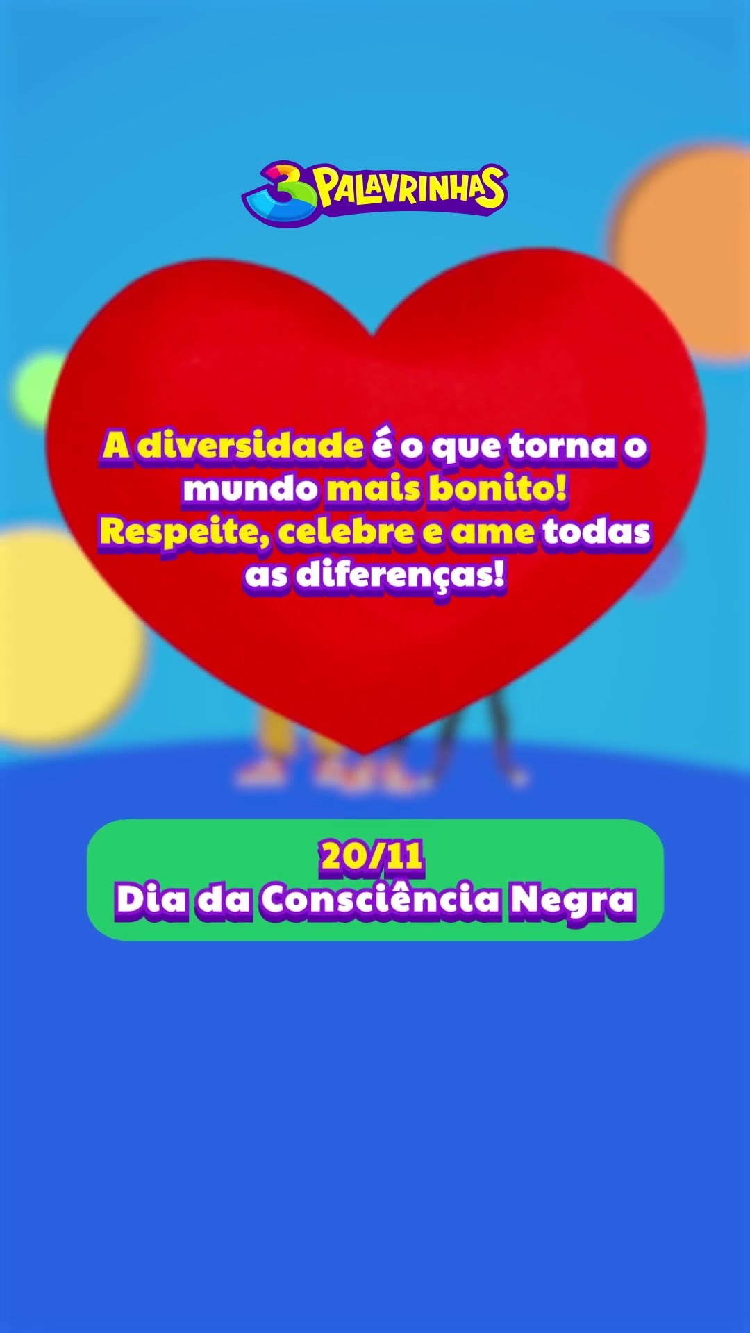 Feliz dia da Consciência Negra! Respeitar a diversidade é celebrar a obra de Deus em cada um de nós.
