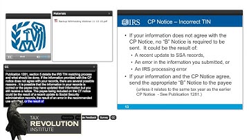 IRS Webinar: Backup Withholding: When and Why