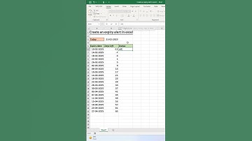 Create an expiry alert in excel #exceltutorial #exceltips #exceltricks #excel