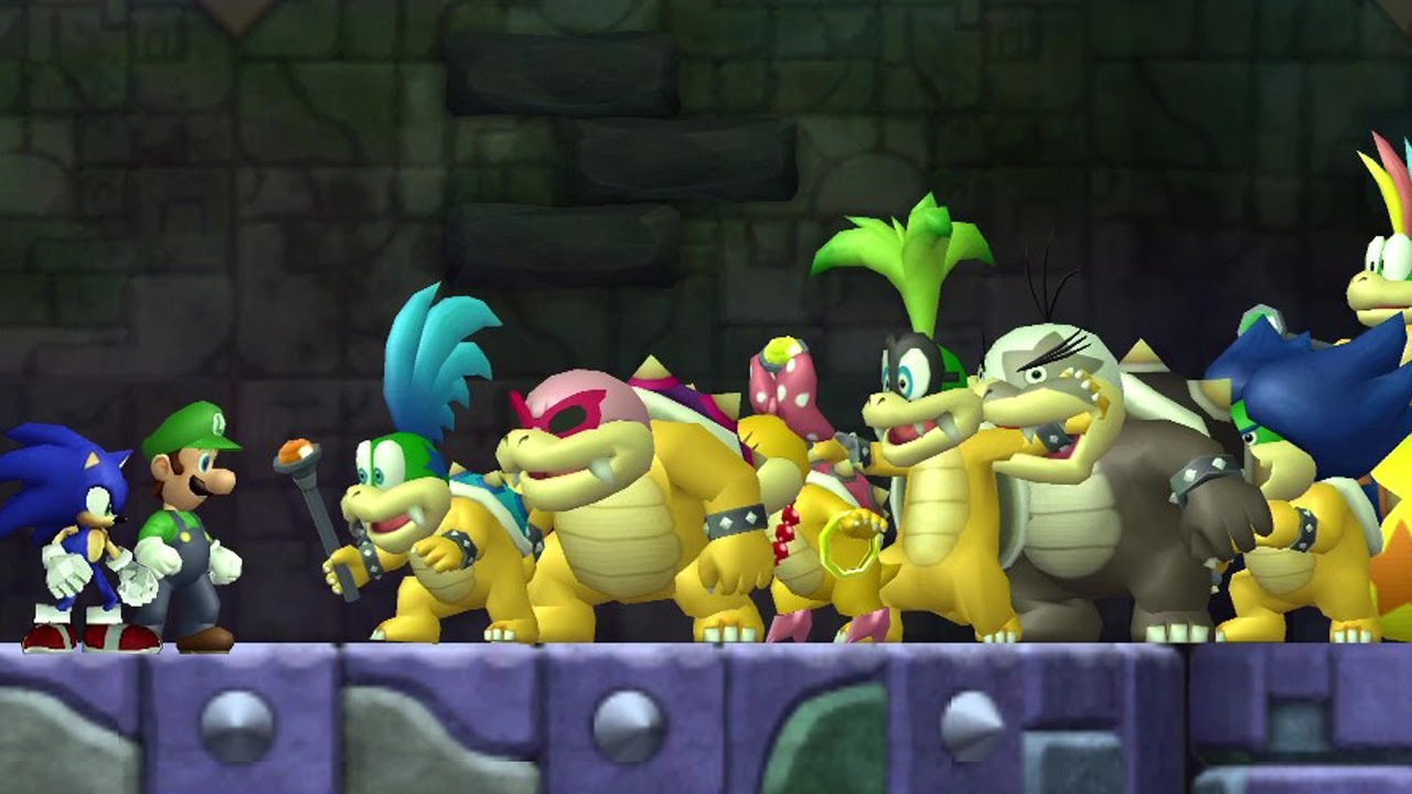 Can Luigi & Sonic Beat All Koopalings At Once in New Super Mario Bros. Wii?