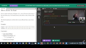 Move Zeroes To End | Pramp | Mock interview