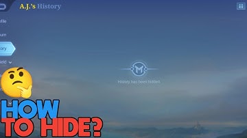 HOW TO HIDE YOUR MATCH HISTORY IN MOBILE LEGENDS - MLBB