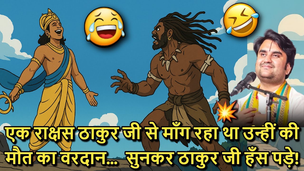 😄 🐚Thakur Ji Hans Pade Jab Ek Rakshas Ne 💀 Unhi Ki Maut Ka Vardaan Maang Raha Tha #krishnaleela