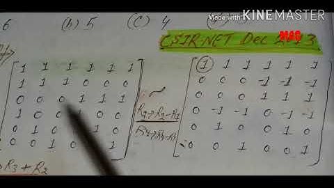 Dimension of the vector space || Row ecelon form || Linea solve question||Csir net dec 2013 question