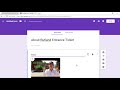 Google Forms Entrance Ticket