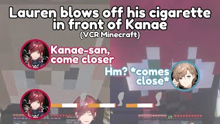 Vcr Minecraft Lauren Blows Off His Cigarette In Front Of Kanae Nijisanjikanaelauren Iroas
