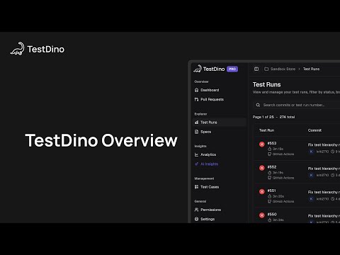 TestDino Overview | Smart Orchestration, CI Optimization & GitHub Quality Gates