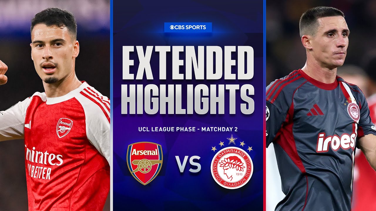 Arsenal vs. Olympiacos: Extended Highlights | UCL League Phase MD 2 | CBS Sports Golazo