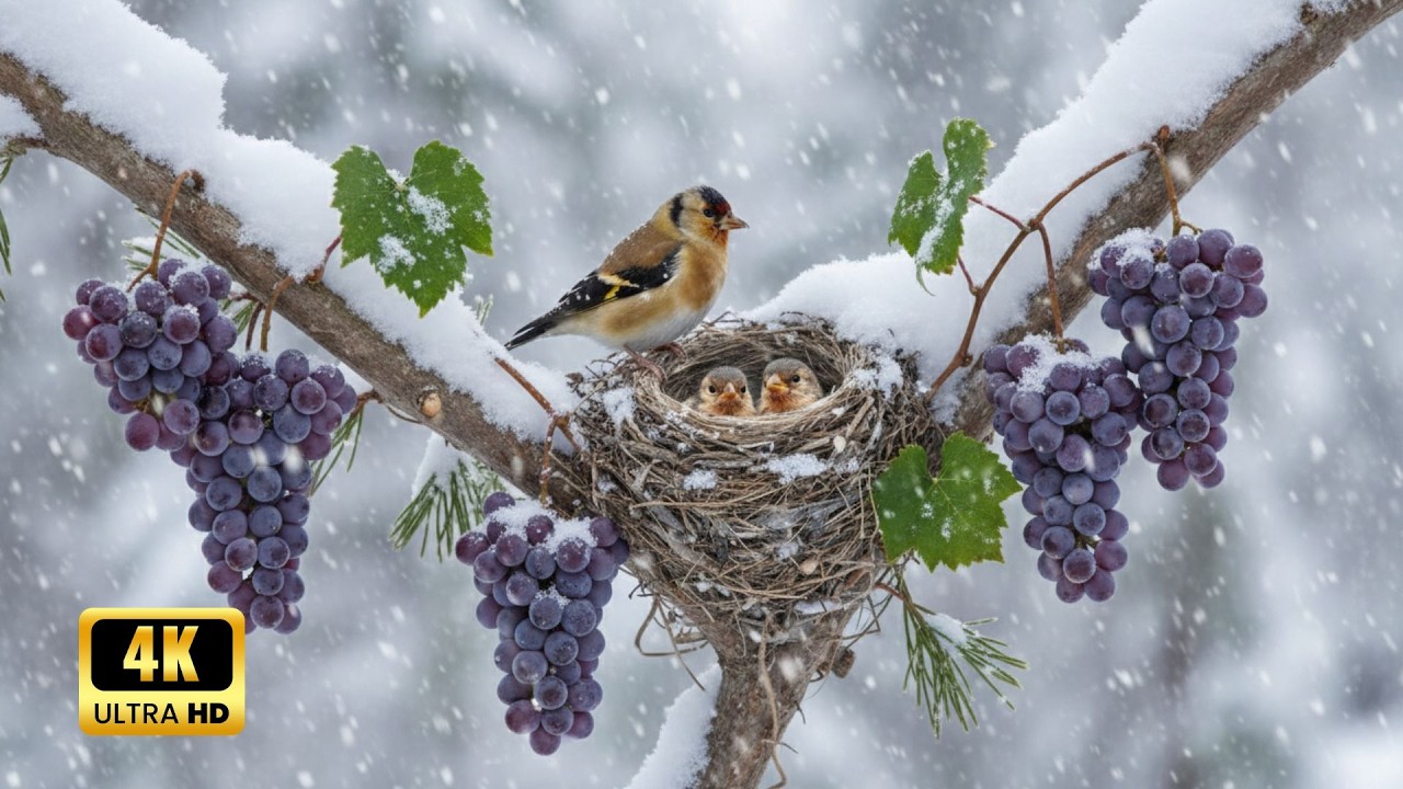 Relax Your Mind & Melt Stress Away Fast with Snow & Birdsong Ambience 🌧️🍃 Calm Music for Inner Peace