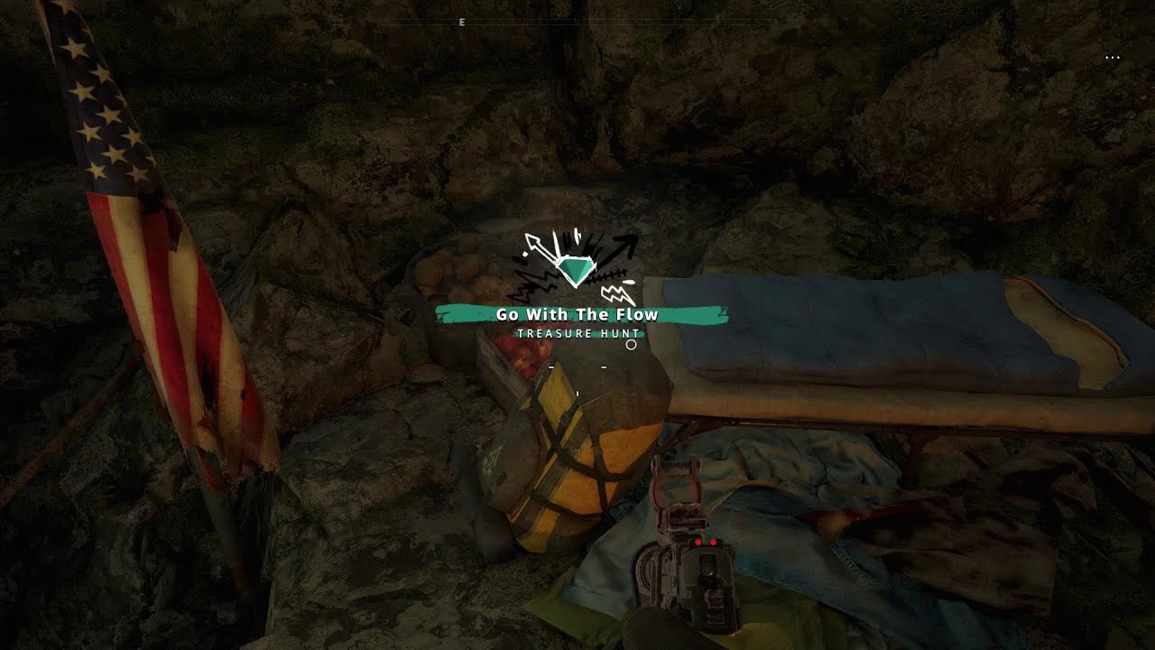 Far Cry New Dawn - Go with the flow treasure hunt guide gaming logo