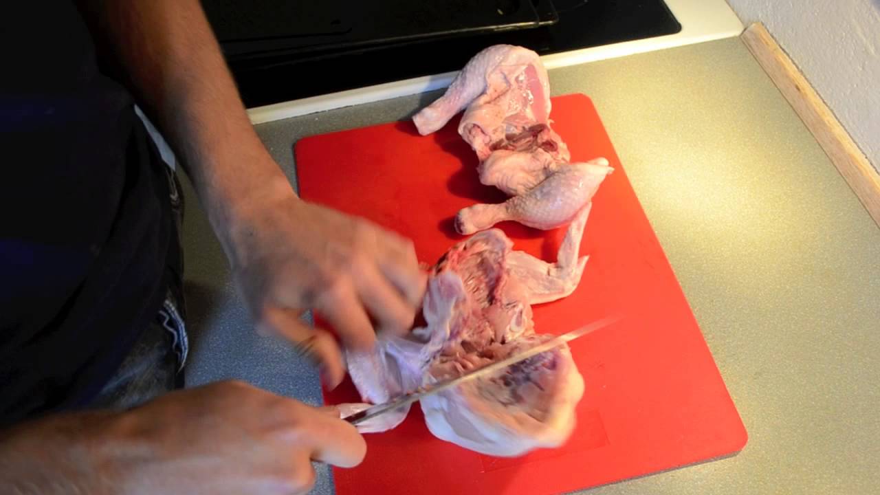 Grov partering af kylling