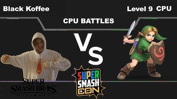 Black Koffee(Donkey Kong) vs Level 9 CPU(Young Link) - Super Smash Bros Ultimate