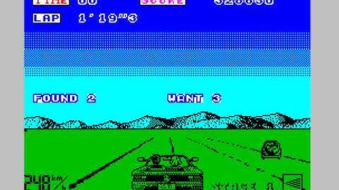 Outrun on the ZX Spectrum on FUSE emulator at 300%
