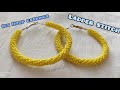 How to make circular brick stitch on a hoop earrings/ ladder stitch/tubular stitch
